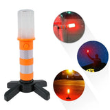 2PC LED Traffic Light Magnetic Flashlight Emergency Baton Car Warning Light Road Security Flashing Strobe Lamp With Storage Case