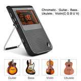 Lekato WMT-248 3 in 1 Guitar Tuner Metronome Tone Generator Metronome Tuner Tone Generator Digital Tuner Guitar Clip LED Display
