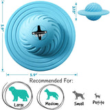 Upgraded Dog Treat Ball Toy IQ Interactive Food Dispensing Puzzle Feeder Ball Natural Rubber Puppy Toys Tooth Cleaning (UFO)