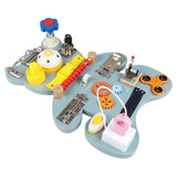 Busy Board Montessori Kid Toy Puzzle Brain Unlocking Game Wooden Teaching Aid Cognitive Education Toys New Children Baby Gift