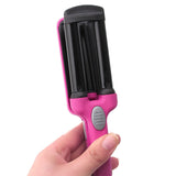 Mini Ceramic Hair Crimper Curler Curling Iron Tong Waving Wand Roller Salon Drop Ship De3