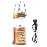 LED Portable Lantern Solar Powered Flashlights Camping Rechargeable Hand Lamp for Hiking Outdoor Lighting Emergency