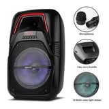 Shinco Portable PA Speaker System DJ Light Powerful Karaoke Speaker with Wireless Microphone Audio High Power System for Party