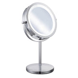 Portable Size 5X Magnification Facial Makeup Cosmetic Mirror Round Shape LED Light Women Desktop Makeup Mirror 2018 Hot New