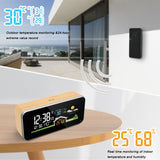 Weather Station Digital Alarm Clock Outdoor Indoor Temperature Humidity Meter Wireless Radio Clocks Desk Table Home