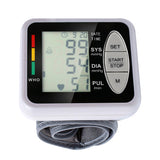 Household Wrist Tonometer LCD Display Electronic Sphygmomanometer Indicator Light And Data Storage Blood Pressure Monitor
