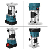 30,000 RPM 1800W Cordless Electric Brushless Motor Trimming Machine 1/4'' Woodworking Wood Router + Battery 88VF