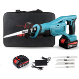 21V Cordless Reciprocating Saw Portable Adjustable Speed Chainsaw Wood Metal PVC Pipe Cutting Saw Power Tool Makita Battery