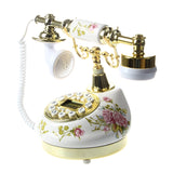 Antique Designer Phone Nostalgia Telescope Vintage Telephone Made of Ceramic  Landline Phone