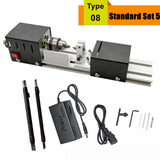 Upgraded Mini Lathe Beads Polisher Machine DIY CNC Machining for Table Woodworking DIY Tool Lathe Standard Set DC 12V-24V 96W
