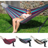 Undefined Two-person Hammock Camping Thicken Swinging Chair Outdoor Hanging Bed Canvas Rocking Chair Not with Stand 200*150cm