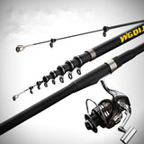 Power Telescopic Rock Fishing Rod High Quality 2.7m-6.3m carbon fiber Spinning Fishing Rod Carp Feeder Rod Travel Boats Sea