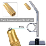 Portable Fly Tying Vise with Base Travel Metal Hook Binding Tool Rotary C-clamp Fish Tackle Kit