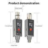 Wireless Microphone System Transmitter Receiver Converter Kit For Dynamic Mic Audio Mixer Recorder Speaker Mic Adapter