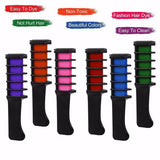 6pcs Convenient Multicolor Comb With Cover Hair Dyeing Role Play Suit Party Play Salon Cool Hair Dyeing