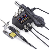 2 in 1 750W hot air gun LCD Digital display welding rework station for cell-phone BGA SMD PCB IC Repair solder iron hairdry 8898