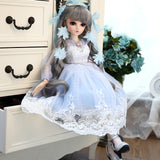 1/3 BJD Doll 60CM 18 Ball Jointed Dolls With Outfits Palace Maxi Dress Wig Shoes Makeup Toys Gifts For Girls Collection