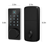Electronic Keypad Deadbolt Password Lock Keyless Entry Door Lock Tuya Bluetooth Automatic Front Door Lock With Fingerprint
