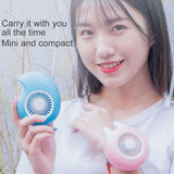 USB Mini Fan Leafless Turbo Style Handheld Rechargeable Wearable Portable Desktop Fan with Rotating Dial Strap