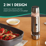 1 Set Electric Salt And Pepper Grinder Rechargeable Grinder Sea Salt Mill Pepper Mill Grinder
