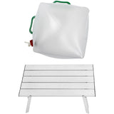 20L 5.3 Gallon Water Carrier Collapsible Water Storage Container &amp; Folding Table Picnic Table Light Aluminum Alloy