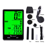 Bike Computer Waterproof LCD Backlight Cycle Measurable Temperature Stopwatch Bracket Waterproof Speedometer Odometer Cycling