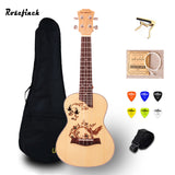23 inch Concert Ukulele 4 String Nylon String Hawaii Guitar Mahogany  Free Bag Capo String Strap Picks 21 inch Soprano Ukulele