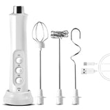 Handheld Electric Mixer Blender Milk Frother Coffee Cappuccino Mixer Tools USB Recharge Stainless Bubble Maker Whisk Portable