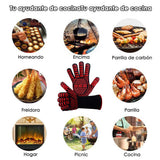1 Pair Anti Slip BBQ Grill Gloves Heat Resistant Camping Kitchen Oven Fireproof Barbecue Cooking Microwave Gloves