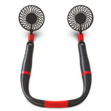 Hand-held Hanging Neck Two-in-one Fan Silent Sports Household Rotary Fan Adjustable Stronger Wind Built-in Battery