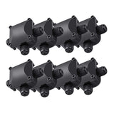 Box Waterproof IP68 External Electrical Junction Box 3 Way Cable Connector Outdoor for 5.5mm-10.2mm (Pack of 8)
