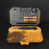 145pcs Screwdriver Bits &amp; Socket Set Drive Set Premium H4*28MM CR-V Alloy Steel Slotted Torx Star Hexagon Bits Magnetic Soft Pad