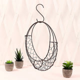 Wreath Frame Succulent Plant Festival Hanging Basket Party Flower Home Decorative Moon Shape Holder Cafe Wedding Iron Wire