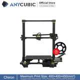 ANYCUBIC Chiron 3D Printer Large Size 400x400x450mm³ Extruder Dual Z Axis FDM 3D Printers PLA Filaments 3D Printing