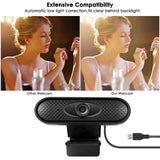 1080P HD Webcam Web Camera PC Computer Web Cameras USB Driver-Free Webcams With Mic For Teleconferencing Live Streaming