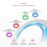2-IN-1 Face Deep Cleaning Silicone Brush Blackhead Pore Cleaner LED Photon EMS Vibration Heating Massager Skin Rejuvenation Lift