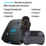 Transpeed Android 10.0 Bluetooth TV Box Voice Assistant 6K 3D Wifi 2.4G&5.8G 4GB RAM 64G Media player Very Fast Box Top Box