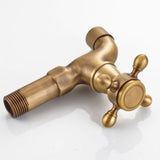 Retro Solid Brass Single Cold Faucet Mop Pool Faucet Wall Mounted Single Handle Brass Core Kitchen Sink Faucet Suitable
