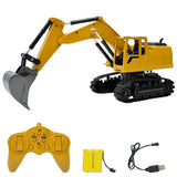 1:24 8 Channel RC Truck Excavator Alloy Backhoes Bulldozer Remote Control Digger Engineering Vehicle Model Electronic Kids Toy