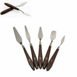 5Pcs/Set Stainless Steel Oil Painting Knives Artist Crafts Spatula Palette Knife Oil Painting Mixing Knife Scraper Art Tools