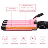 Triple Barrel Hair Curling Iron Perm Splint Ceramic Hair Curler Tongs Hair Crimper Iron Hair Waver Styling Curling Wand Tool