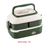 Cartoon Lunch Box for Girls School Kids Plastic Picnic Bento Box Microwave Food Box with Compartment Storage Salad Containers