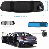 4.3in Car Dvr Dash Cam Front and Rear Video Recorder HD 1080P Dual Lens Night Vision View Reverse Auto Recording Car Dash Camera