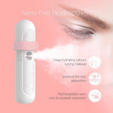 Mini Nano Mister,Eyelash Nebulizer Nano Facial Mister Cool Mist Steamer Handy Mist Sprayer Moisturizing &amp; Hydrating For Face