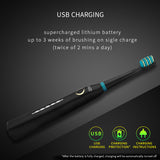 SEAGO Lovers Rechargeable Electric Toothbrush Sonic Tooth Brush Travel Box Portable Folding Cup Ultrasonic Replace Brush Heads