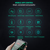 Full Color Car Rear Window LED Flexible Screen Mobile APP Control Animation Picture Words Scrolling USB Advertising Display