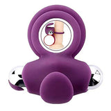 Vibrating Dual Cock Ring with Tongue Clitoral Stimulator for Couple Fun Stronger Erection Enhancing Massager Beauty Tool for Men
