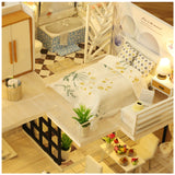 CUTEBEE DIY Dollhouse kit Wooden Doll House Miniature House Furniture Kit Toys for children Christmas Gift TD32