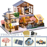CUTEBEE DIY Dollhouse Wooden Doll Houses Miniature Doll House Furniture Kit Casa Music Led Toys for Children Birthday Gift A68A