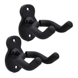 2 Pcs Guitar Wall Mount Hanger,Electric Classical Bass Guitar Hooks Ukulele Wall Stands for Home and Studio